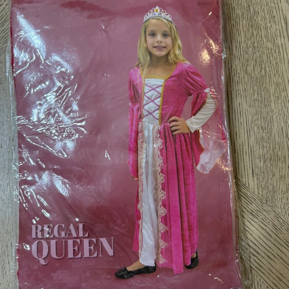 New Boo! Inc Kids 5-6 Regal Queen Costume Halloween Dress Up Pretend Play New‎